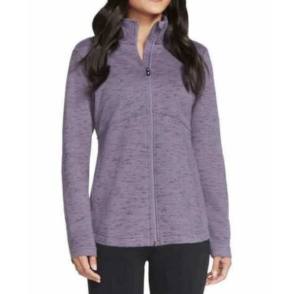Skechers Go Walk Womens Full Zip Knit Jacket  Purple - Picture 1 of 4